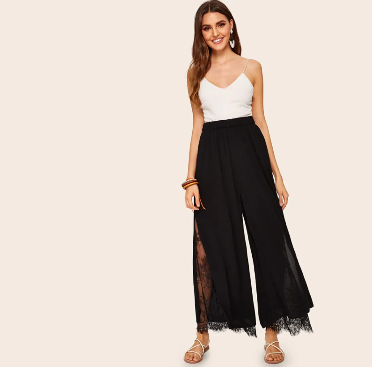 Women's Summer Lace High-Waist Pants