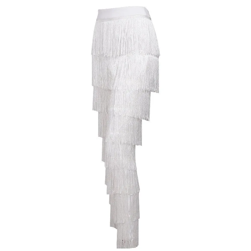 Women's Tassel High Waist Pants With Zipper