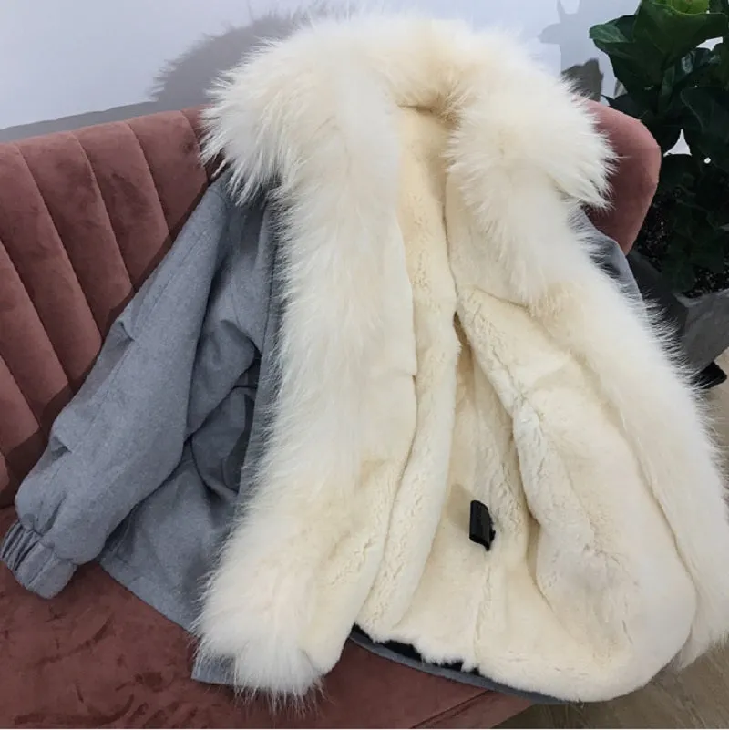 Women's Winter Casual Warm Long-Sleeved Parka With Raccoon Fur
