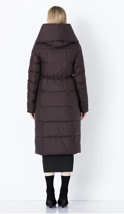 Women's Winter Warm Bio-Down Long Coat With Soft Stand Collar