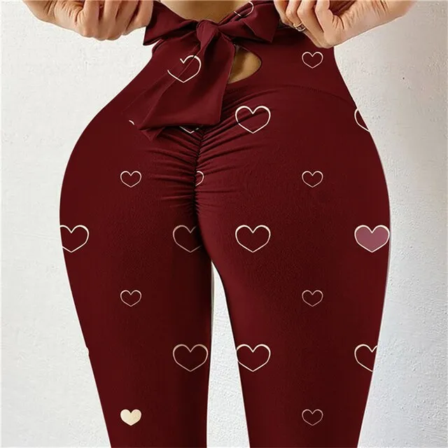 Yoga Pants Bow Tie High Waist Push Up