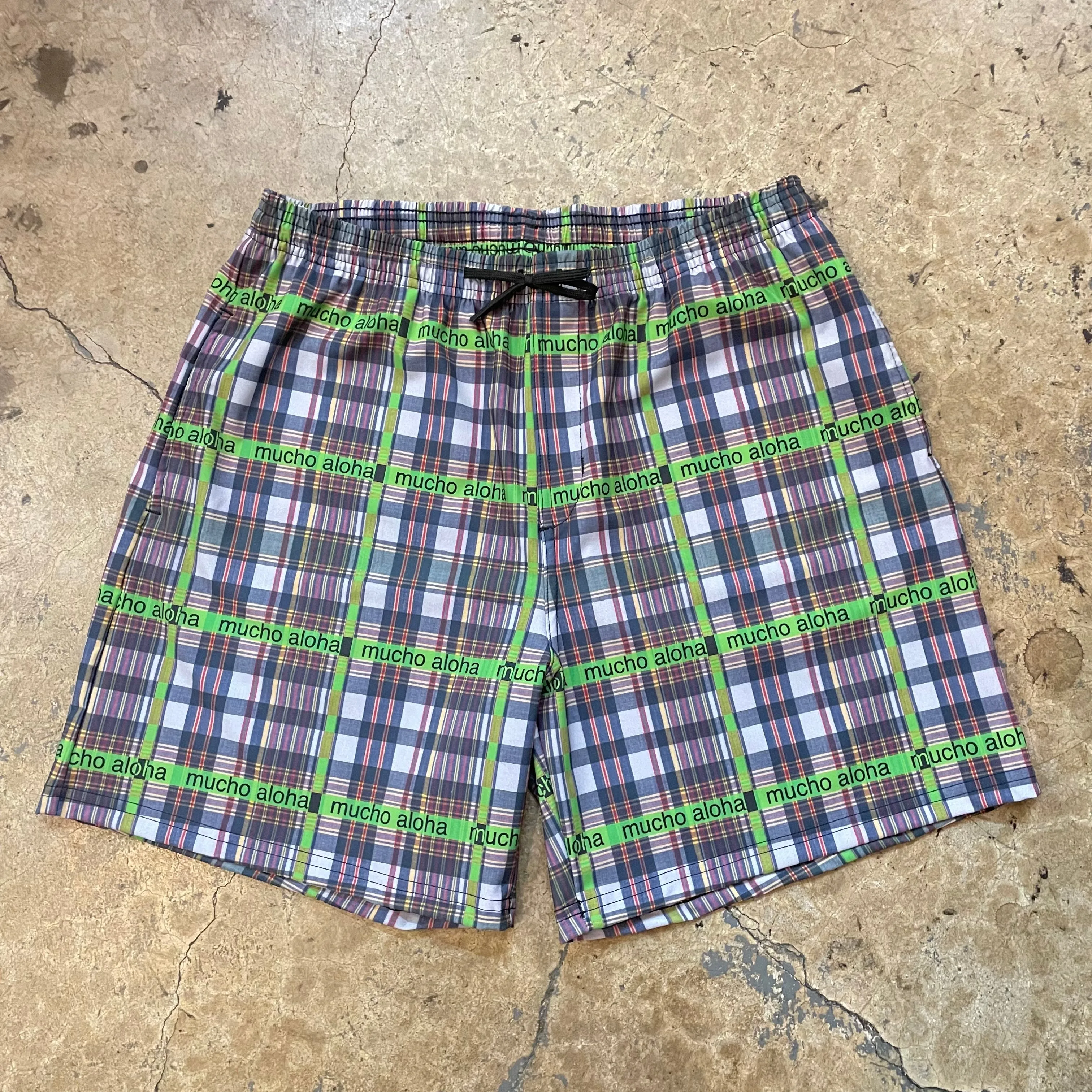 Yokishop - Plaid Neon "Boogie Shorts"