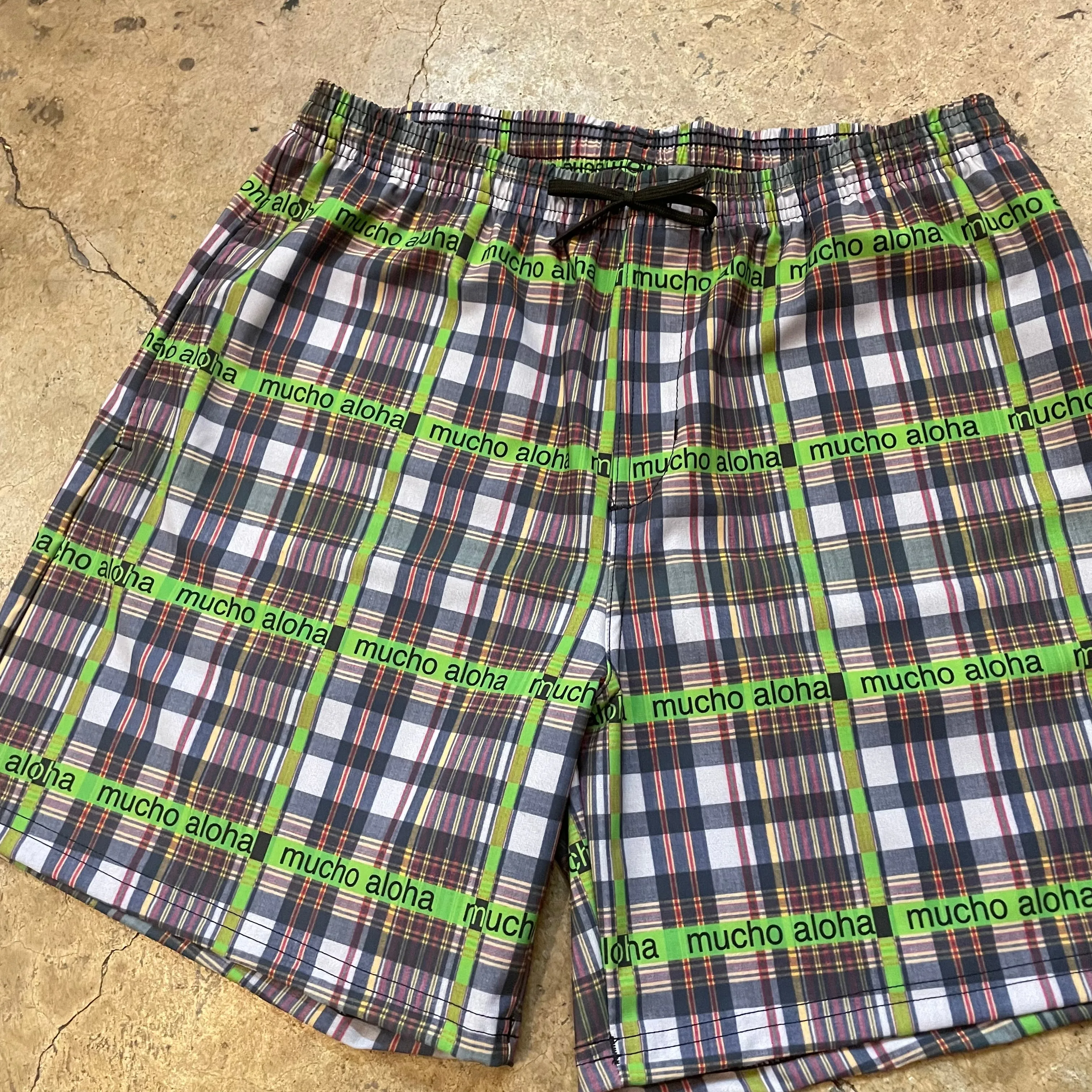 Yokishop - Plaid Neon "Boogie Shorts"