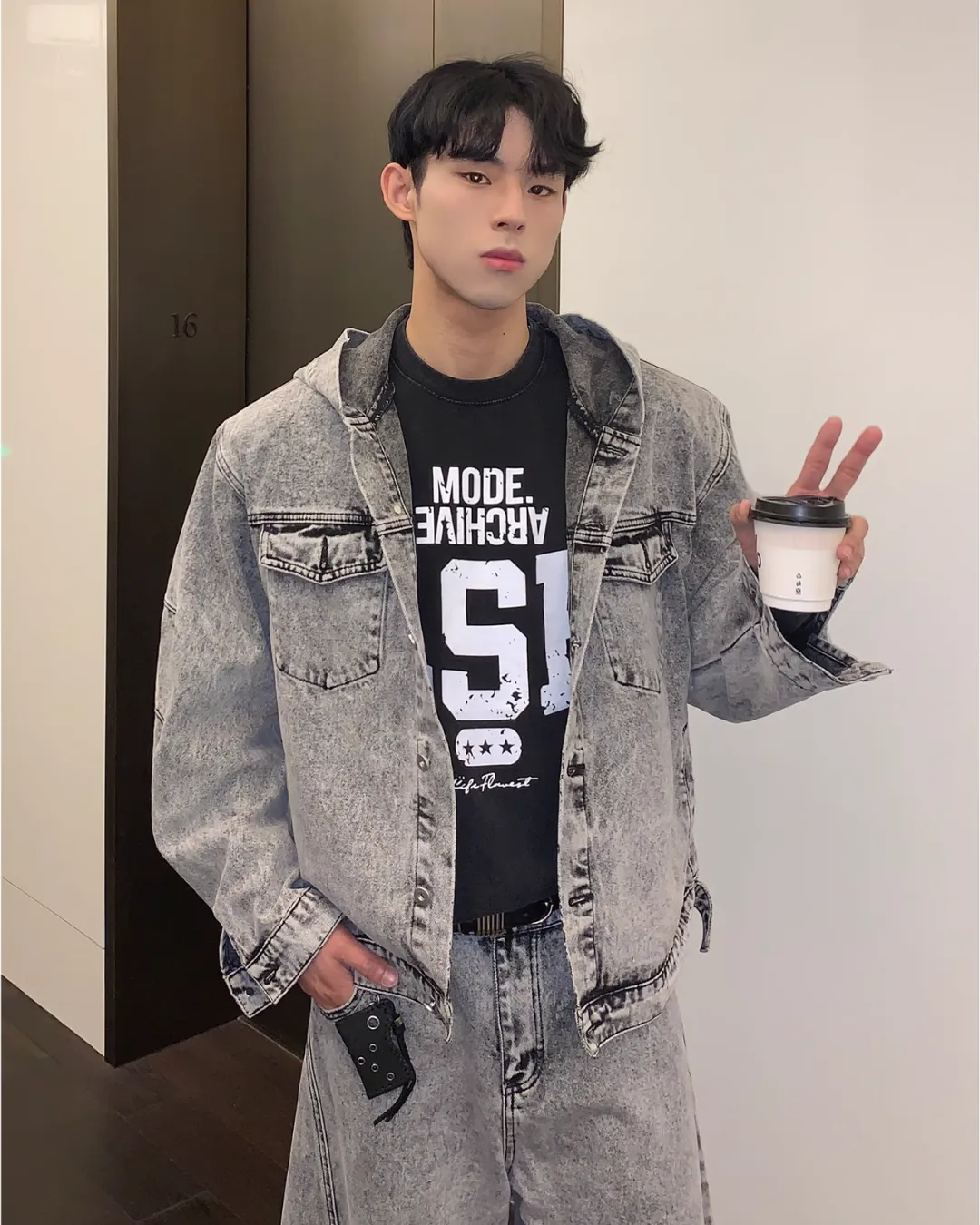 Zipper Denim Jacket / Denim Pants CBJ0086